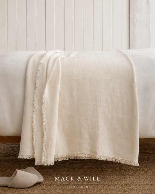 100% Linen Throw