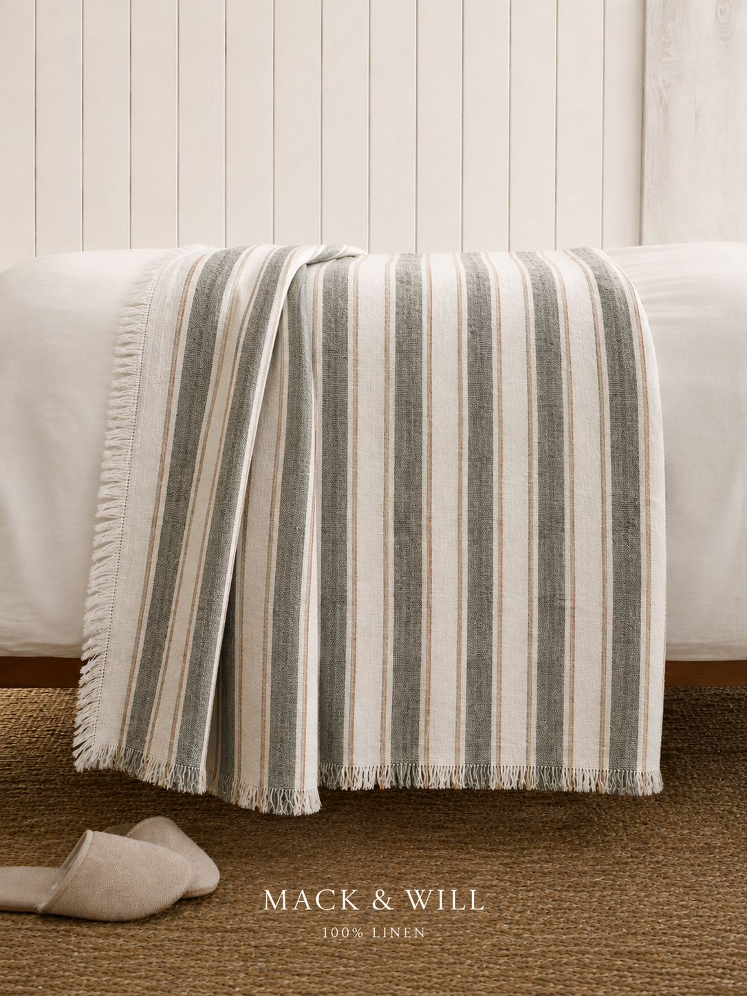 100% Linen Throw